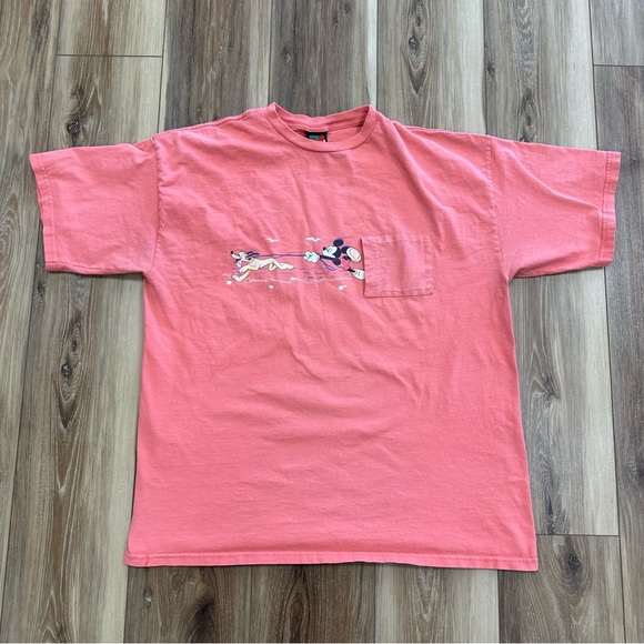 Vintage Disney Mickey Unlimited Mickey Mouse Pluto Pocket Shirt, XL - Picture 1 of 9